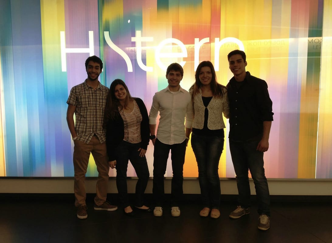 Students during a Brazil program professional visit
