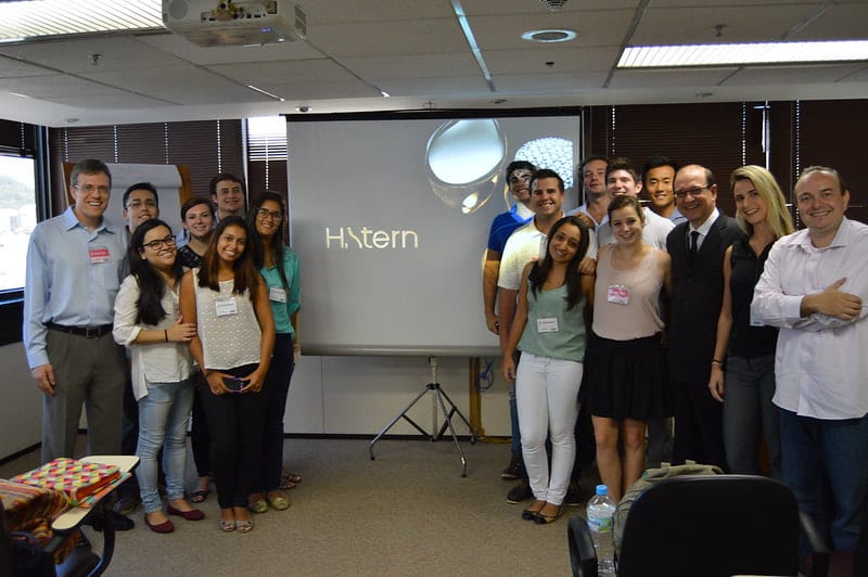 Brazil program students during a professional visit