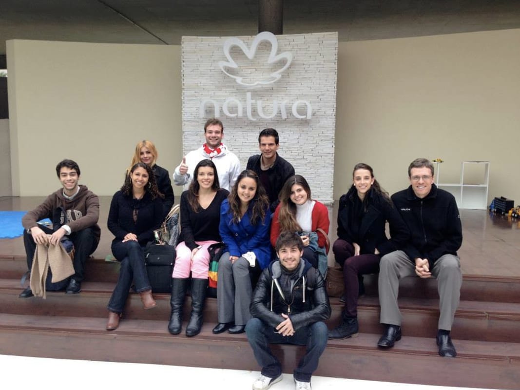 Students gathered during a professional visit in Brazil