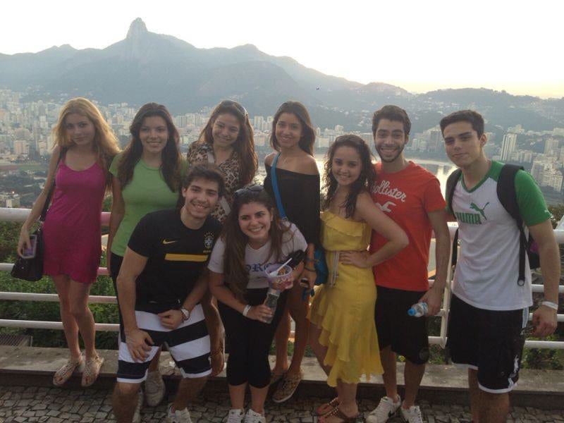 Brazil program students overlooking Rio de Janeiro